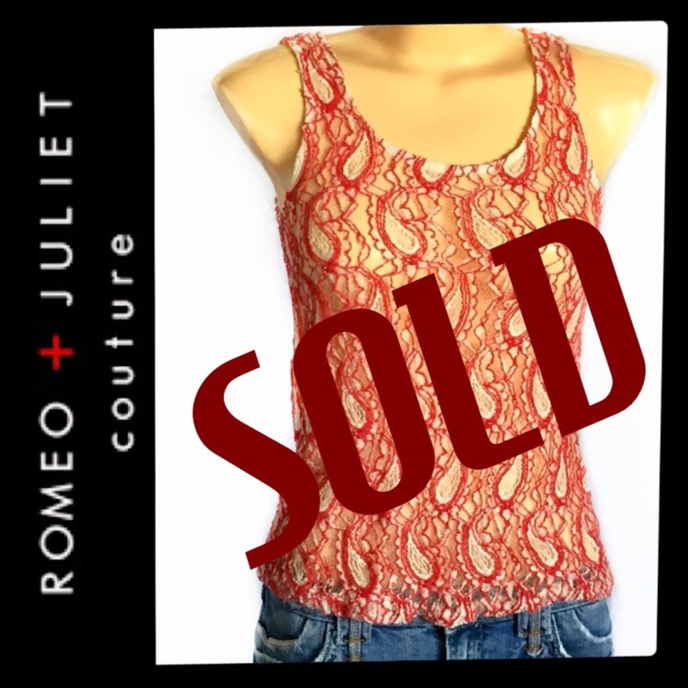 ❌SOLD❌ Romeo and Juliet Couture Lace Top